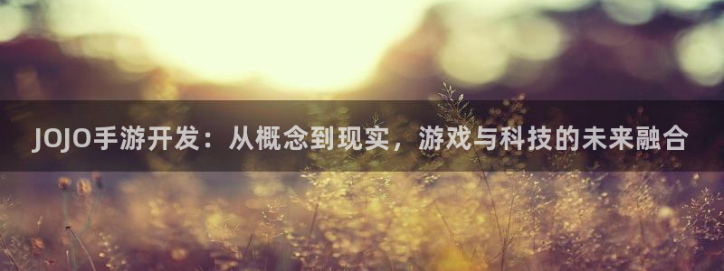 巅峰国际：JOJO手游开发：从概念到现实，游戏与科技的未来融