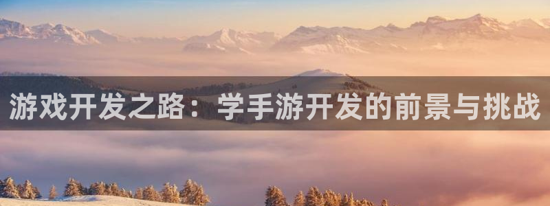 巅峰国际app：游戏开发之路：学手游开发的前景与挑战